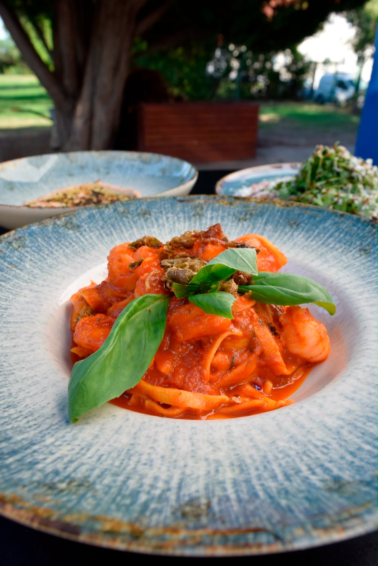 Tagliatelle mit Garnelen